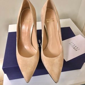 Stuart Weitzman Suede Nude Pump